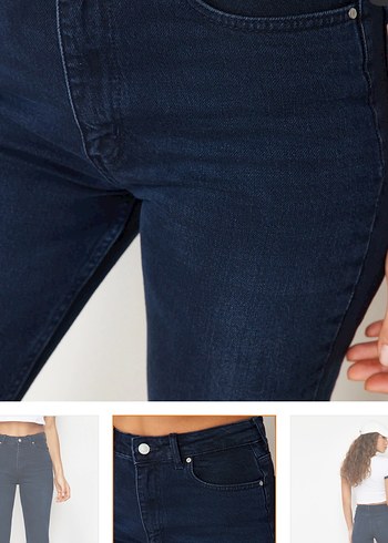 Kadın Bol Kesim Midi Kot Pantolon - Görsel 4