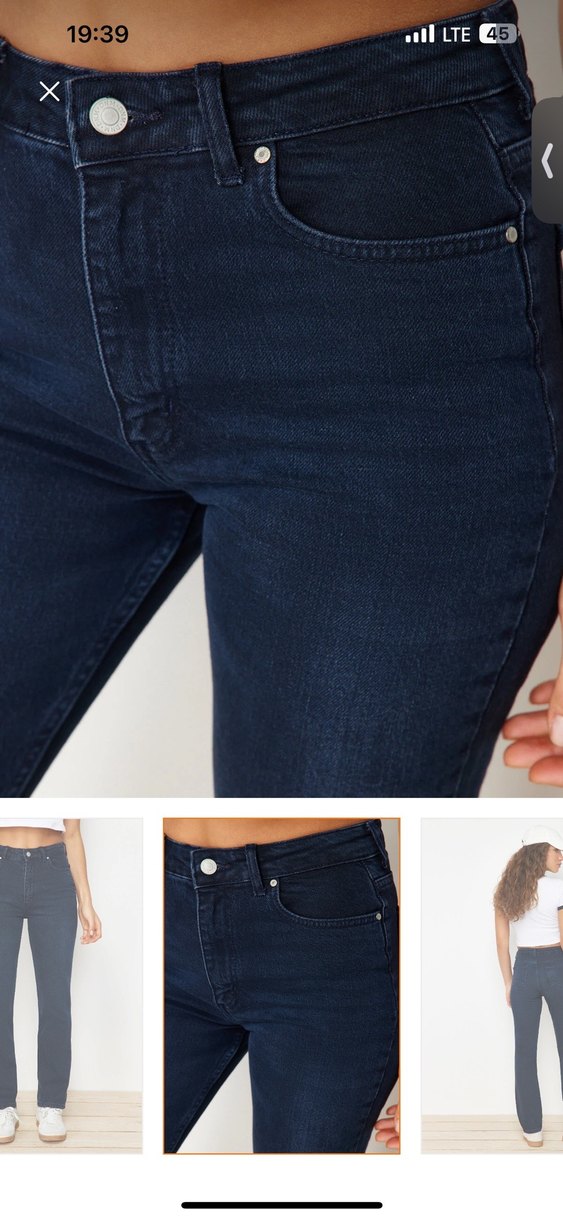 Kadın Bol Kesim Midi Kot Pantolon - Görsel 4