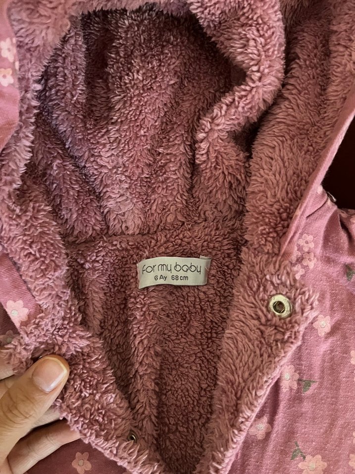 Çiçek Desenli Pembe Bebek Tulumu - Görsel 2