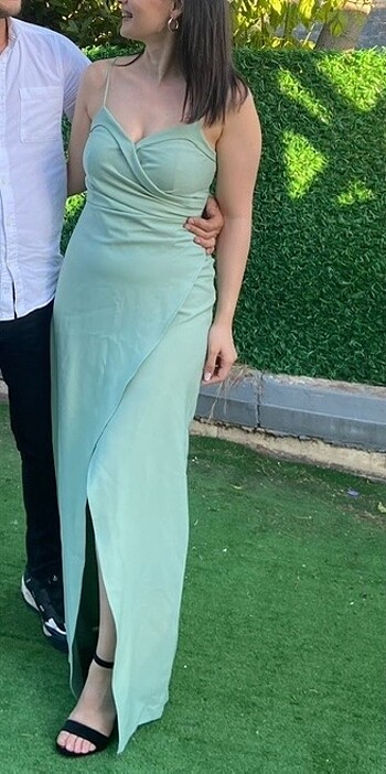 Mint yeşili abiye