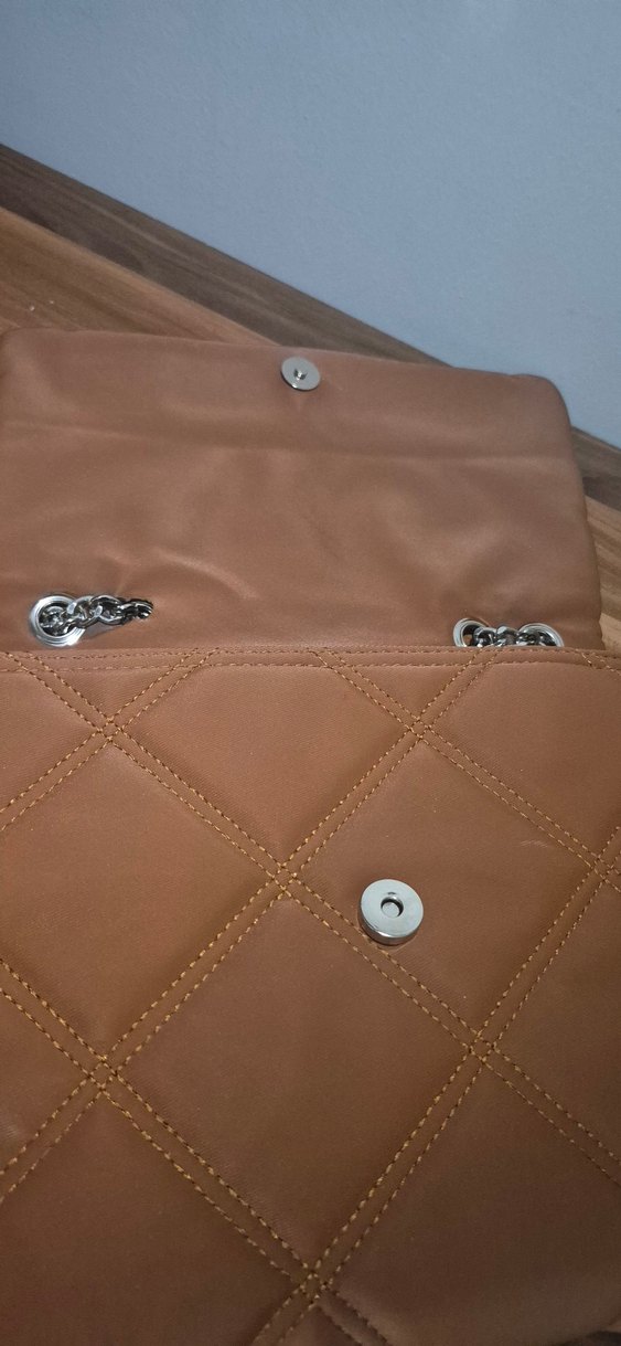 Kahverengi Zincir Detaylı Kadın Çanta - Görsel 3