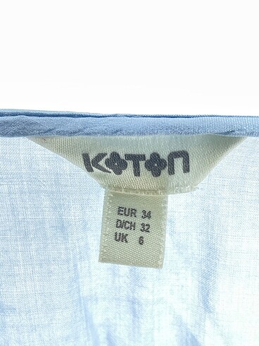 34 Beden mavi Renk Koton Bluz %70 İndirimli.