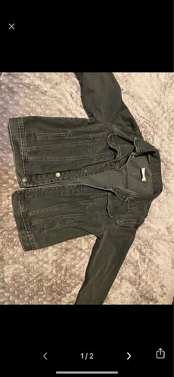 Siyah vintage kot ceket