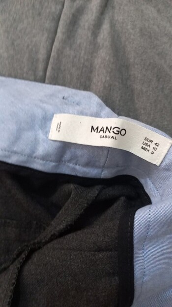 Mango Gri kumaş pantolon