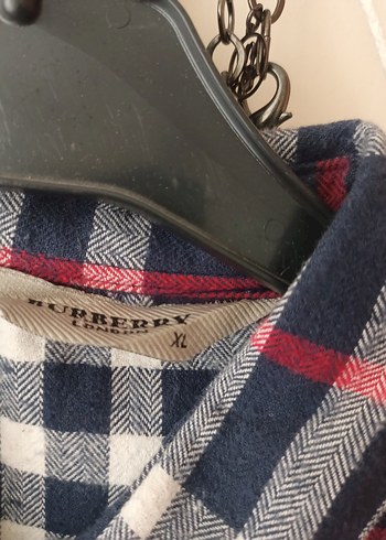 Burberry Kadın Gri Uzun Kollu Pamuklu Gömlek