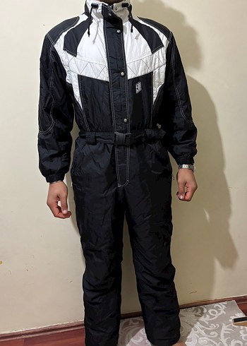 Siyah Gri Cırt Cırtlı tulum - Görsel 8