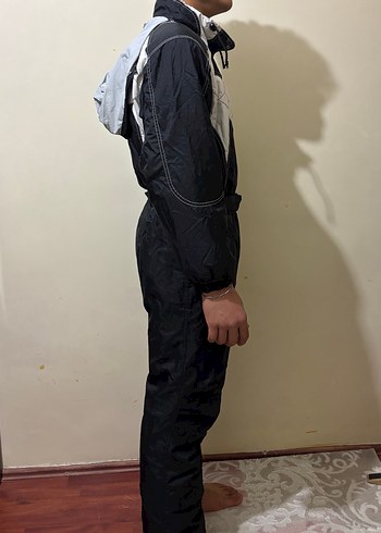 Siyah Gri Cırt Cırtlı tulum - Görsel 9