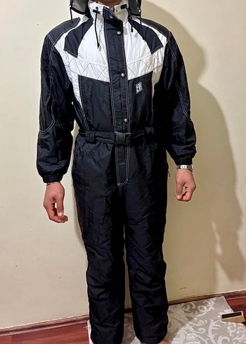 Siyah Gri Cırt Cırtlı tulum - Görsel 5