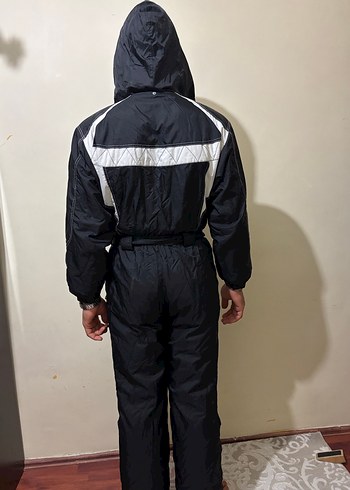 Siyah Gri Cırt Cırtlı tulum - Görsel 6