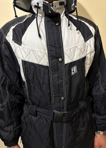 Siyah Gri Cırt Cırtlı tulum - Görsel 4