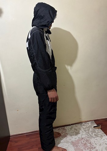 Siyah Gri Cırt Cırtlı tulum - Görsel 3