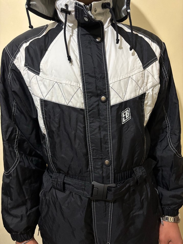 Siyah Gri Cırt Cırtlı tulum - Görsel 4