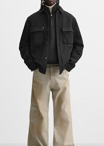 Zara Siyah Erkek Regular Fit Ceket