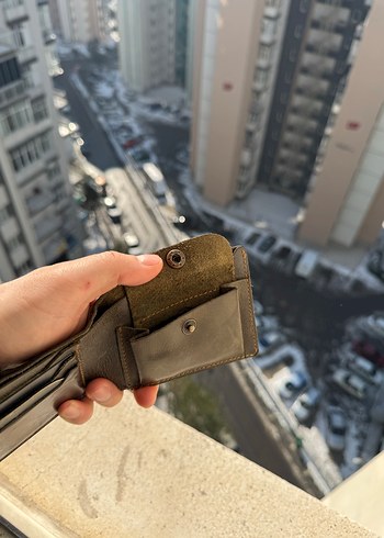 Dana derisi haki renk Erkek Cüzdan - Görsel 7