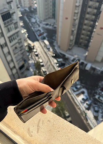 Dana derisi haki renk Erkek Cüzdan - Görsel 6