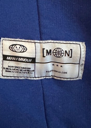 Erkek Mavi Nakışlı Rahat Eşofman Altı - Görsel 3