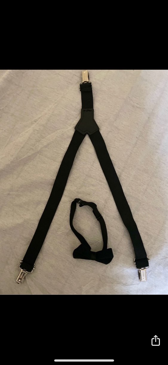 Siyah Çocuk Askı papyon - Görsel 2