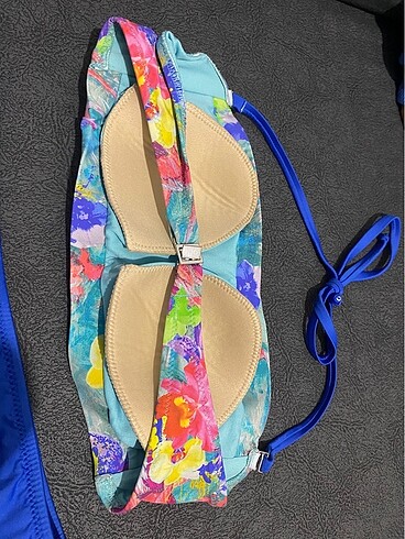 m Beden Desenli Mavi Bikini (Teklife açık)