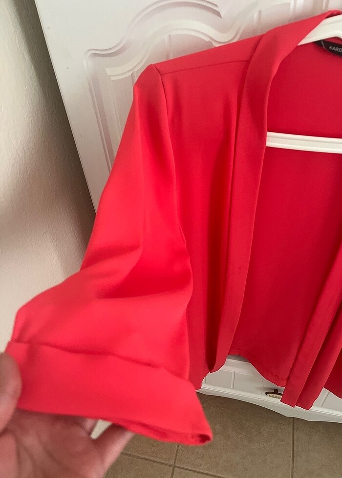 Basıc ceket nar çiçeği rengi - Görsel 2