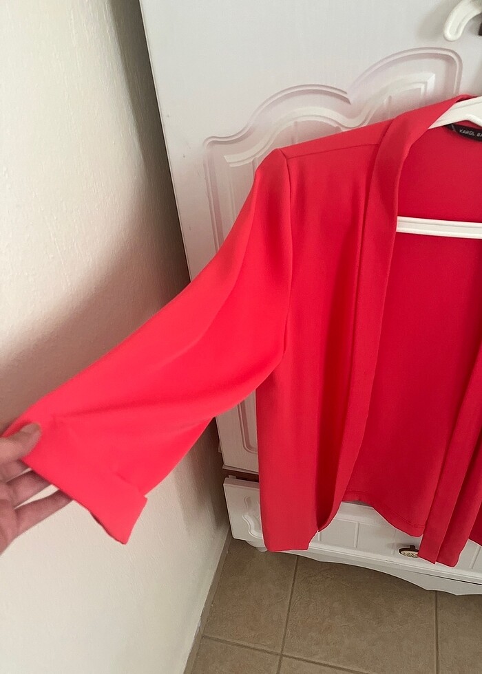 Basıc ceket nar çiçeği rengi - Görsel 3