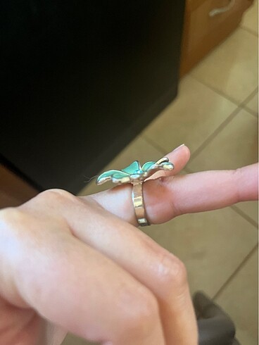 Yeşil  çiçek yüzük - Görsel 4