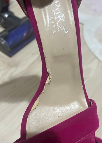 Pembe Süet Tokalı İnce Topuklu Kadın Ayakkabı - Görsel 6