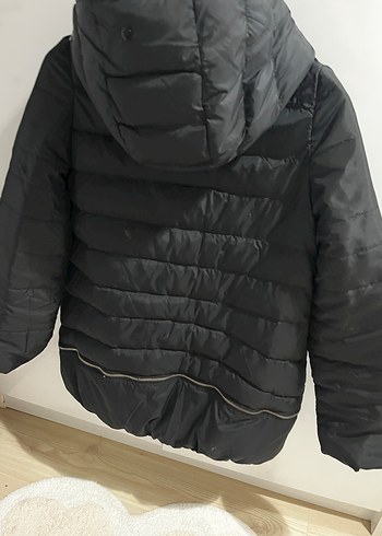 Siyah Düğmeli Kadın Kışlık Mont - Görsel 2