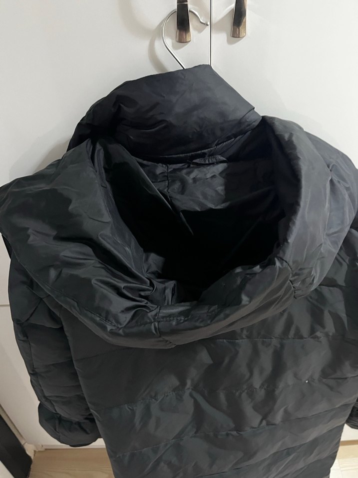 Düğmeli Siyah Midi Kadın Kışlık Mont - Görsel 3