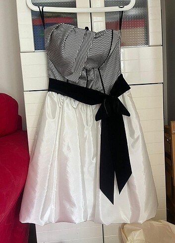 s Beden beyaz Renk Straplez mezuniyet balo elbisesi