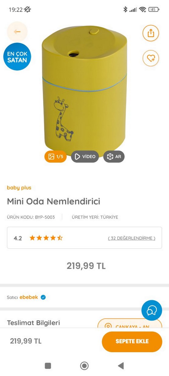 Sarı Renkli Hava Nemlendirici - Görsel 3