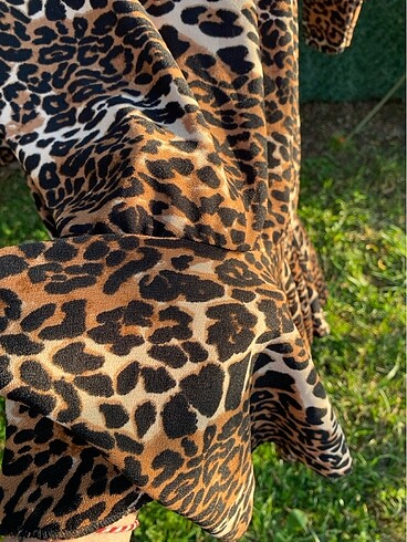 American Vintage LEOPAR FIRFIRLI ELBİSE