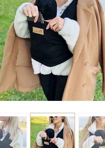 Koyu Camel Bebek Taşıma Askısı - Görsel 2