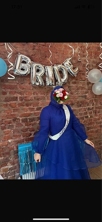 Diğer Saks mavisi abiye
