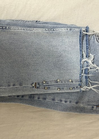 Diğer Acik Mavi Yikamali Denim Jean