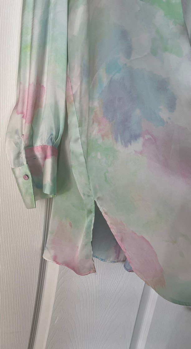 Bohem Uzun Kollu Renkli Batik Gömlek - Görsel 4