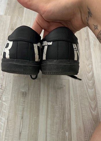 40 Beden Siyah Blok Topuklu Punk Tarzı Kadın Spor Ayakkabı