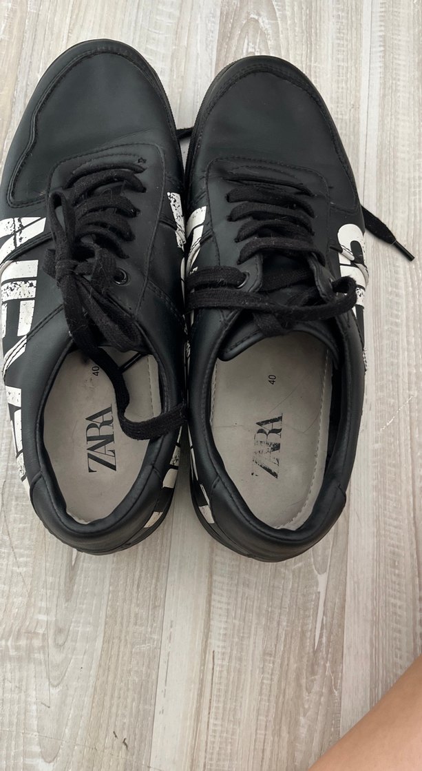 Siyah Blok Topuklu Punk Tarzı Kadın Spor Ayakkabı - Görsel 2