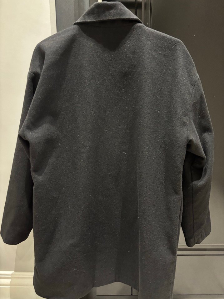 Düğmeli  Byn siyah Kaban - Görsel 3