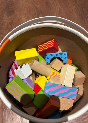 Viga/edu toys-100 Parça Ahşap Resimli Bloklar - 2 Yaş ve Üzeri - Görsel 3