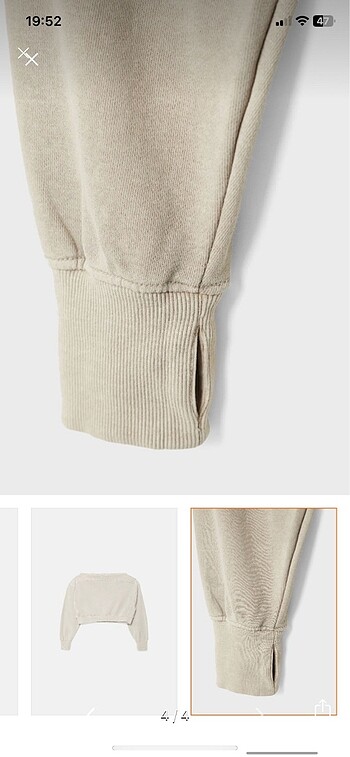 l Beden camel Renk Stradivarius geniş yaka sweatshirt