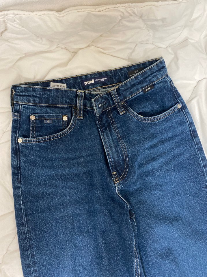 Kadın Lacivert Kot Pantolon - Görsel 3