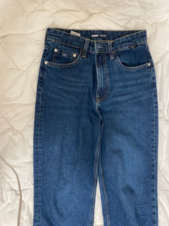 Kadın Lacivert Kot Pantolon - Görsel 4