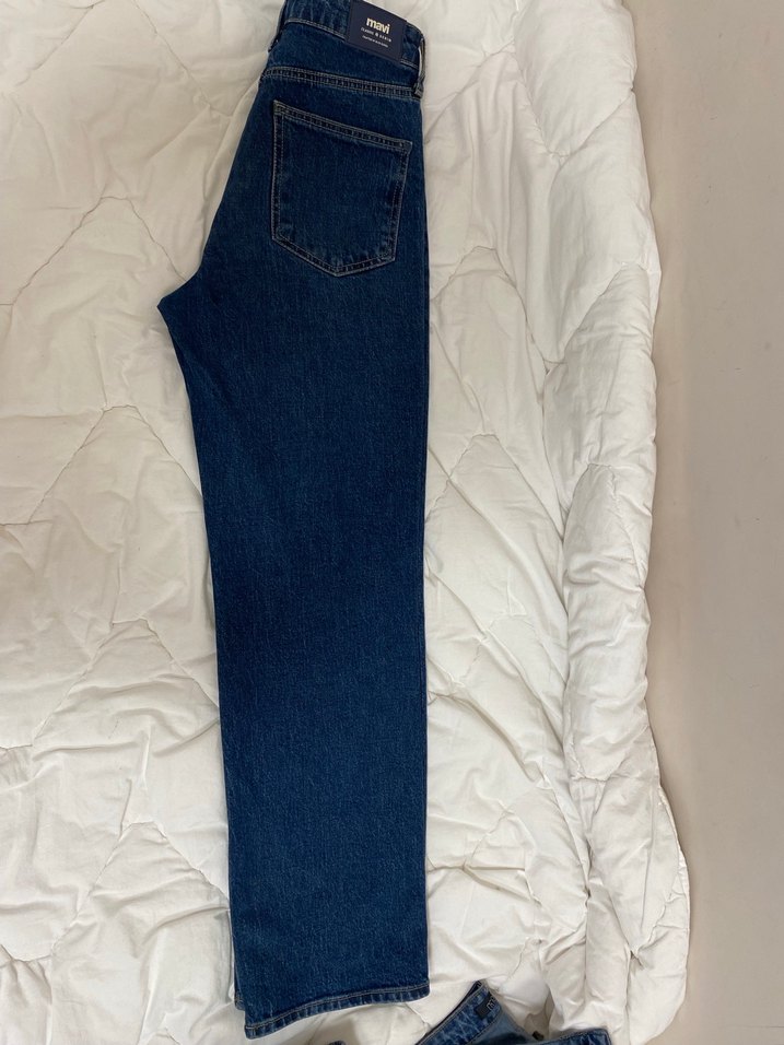 Kadın Lacivert Kot Pantolon - Görsel 5