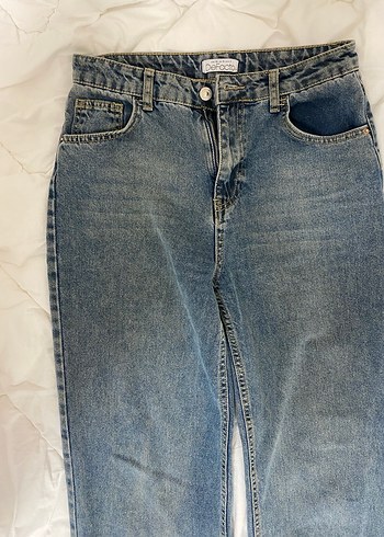 DeFacto Düğmeli Mavi Kadın Jean - Görsel 3