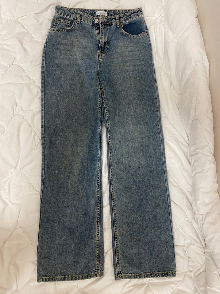 DeFacto Düğmeli Mavi Kadın Jean - Görsel 4