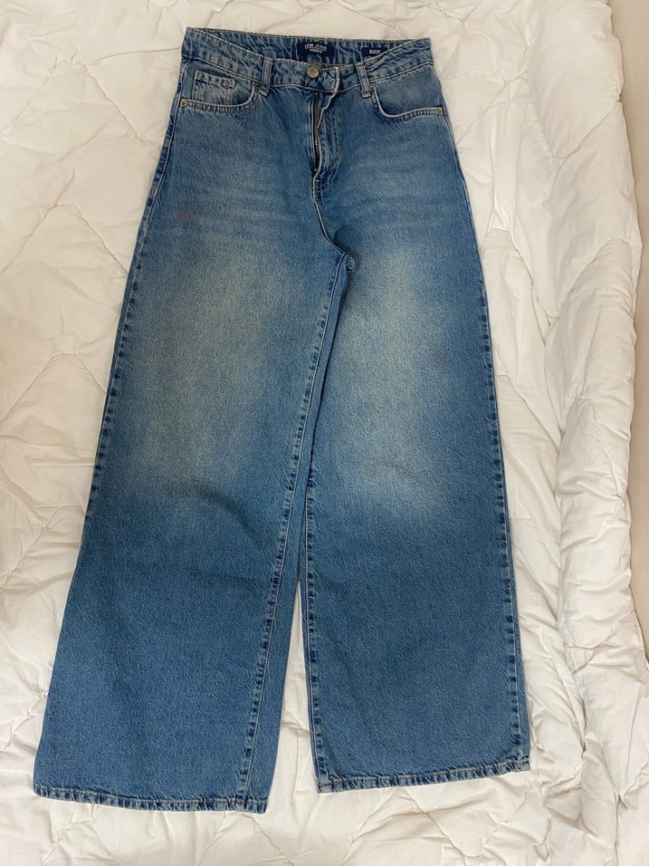 LCW Jeans Kadın Mavi Baggy Denim Pantolon - Görsel 3