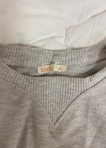 Gri Kadın Uzun Kollu Basic Sweatshirt - Görsel 2