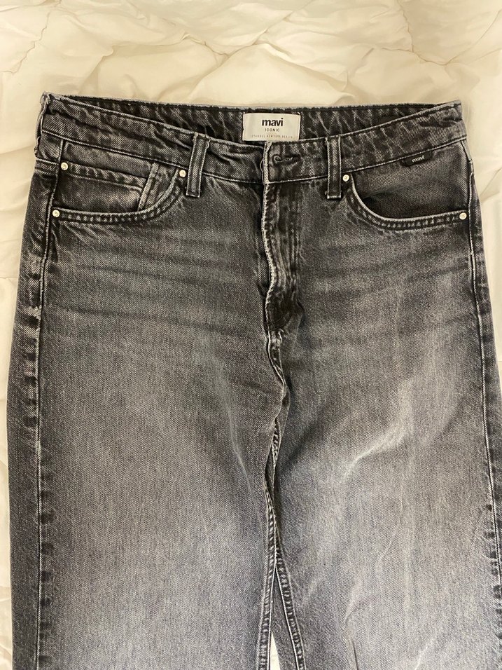 Mavi Iconic Gri Düğmeli Kadın Kot Pantolon - Görsel 2