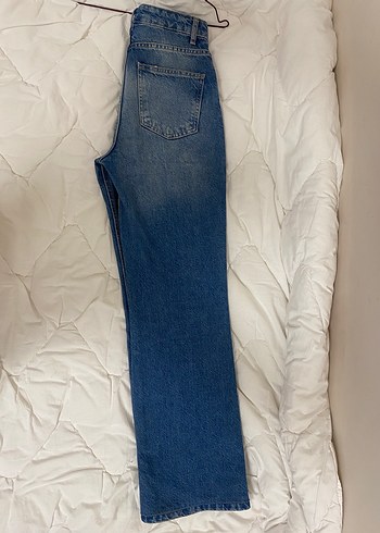 Kadın Mavi Bol Kesim Denim Jean - Görsel 4