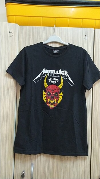 Diğer Luck Boy Metallica Hellfire Club Baskılı T-shirt 